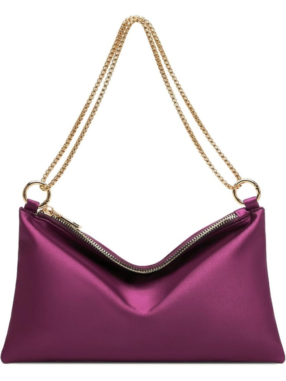 👜Women's Red Evening Handbag Satin Shoulder Bag Cocktail Party Wedding Purse
